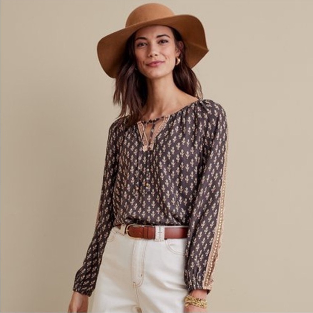 Soft Surroundings Blouse – Size Small – Brown & Black,  🖤🤎 - Picture 3 of 6